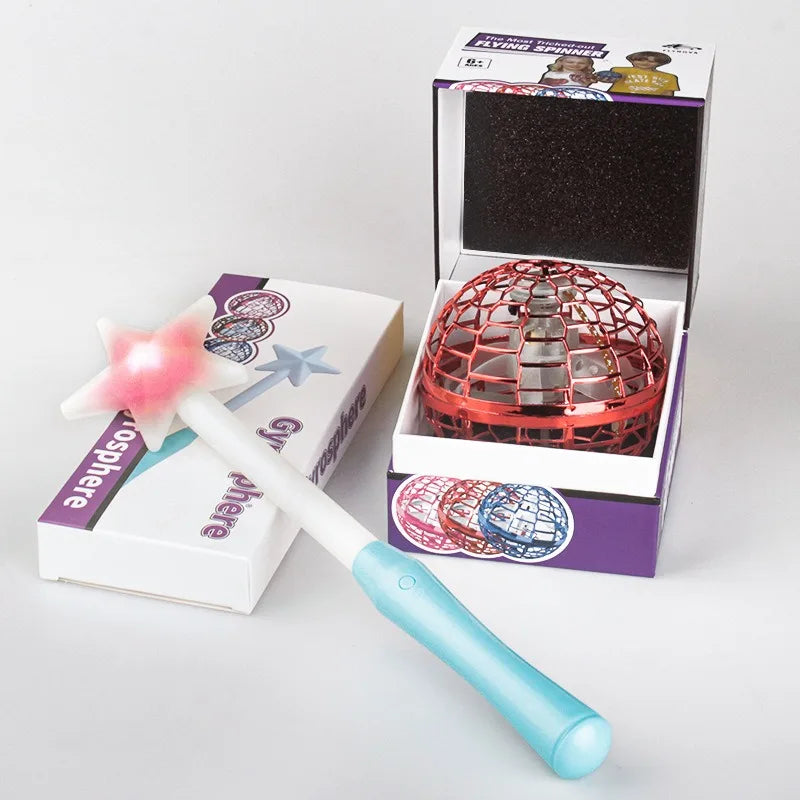 Flying Orb Ball Spinner Toy Mini Drone UFO with LED Light Kids Gifts Game 360° Rotating Kids Toys Christmas Birthday Gifts