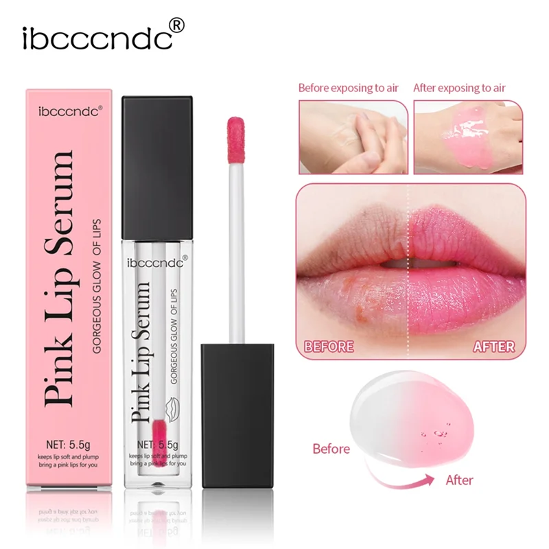 Ibcccndc Serum Lips Pink Fresh Remove Dark Lips Gel Lightening Essence Cream Balm Repair Fine Line Brighten Lip Exfoliator