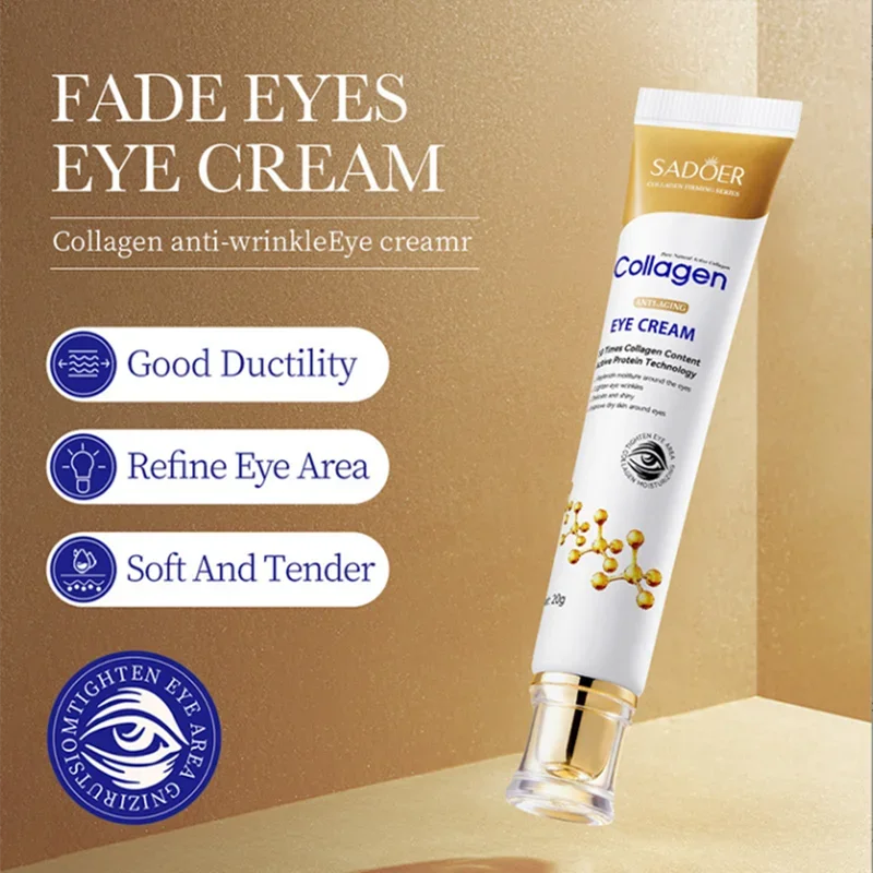 Instant Eye Bag Removal Cream Removal Wrinkles Firming Skin Collagen Fade Fine Lines Brighten Dark Circle Anti Puffiness