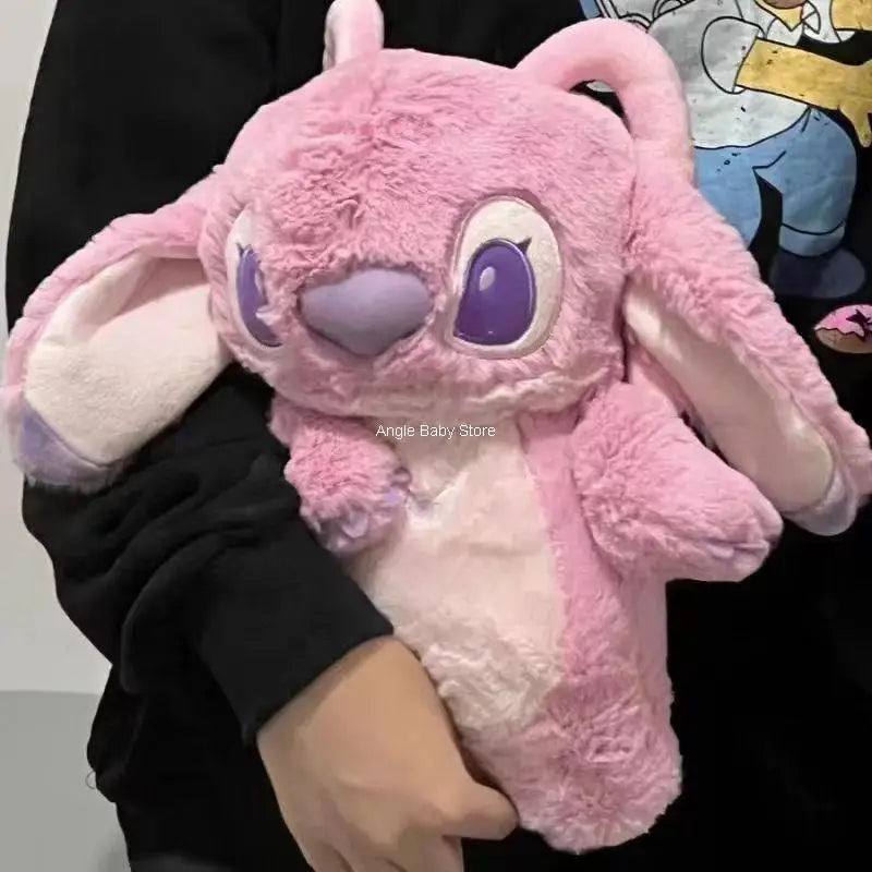 Kawaii Disney Winter Large Plush Hot Water Bottle Cartoon Anime Lilo & Stitch Women's Home Water Filling Hand Warmer Kids Gifts
