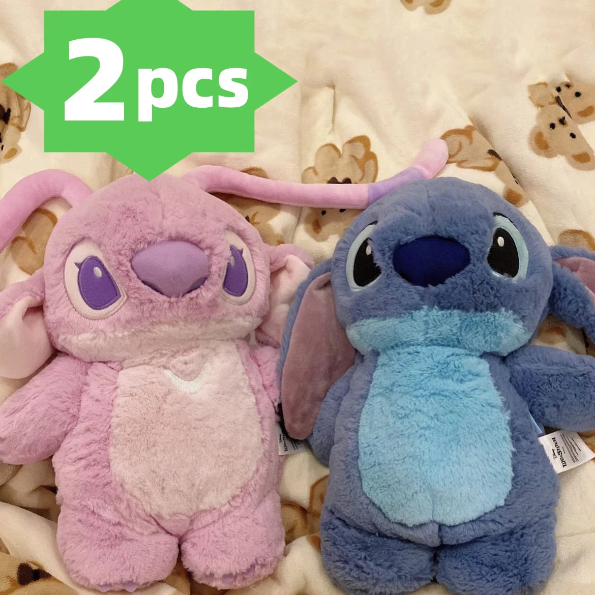 Kawaii Disney Winter Large Plush Hot Water Bottle Cartoon Anime Lilo & Stitch Women's Home Water Filling Hand Warmer Kids Gifts