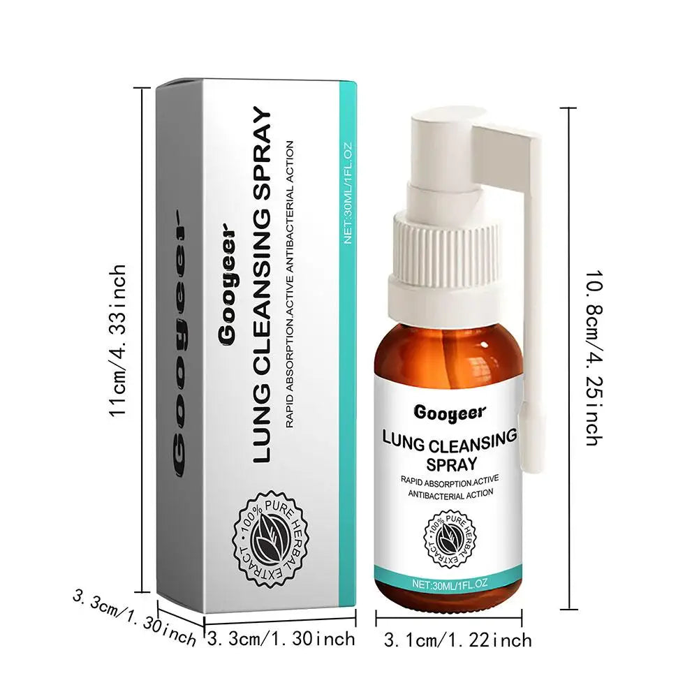 Lung Breath Spray 30ml Plant Formula Cleanser Mist For Lung Care Lung Respiratory Support Spray For Women Men Senior V1k7