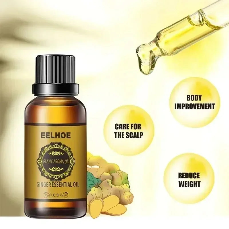 Natural Ginger Oil Slimming Essential Oils Thin Leg Waist Slimming Massage Oil Full Body Slim Plant Massage Oils