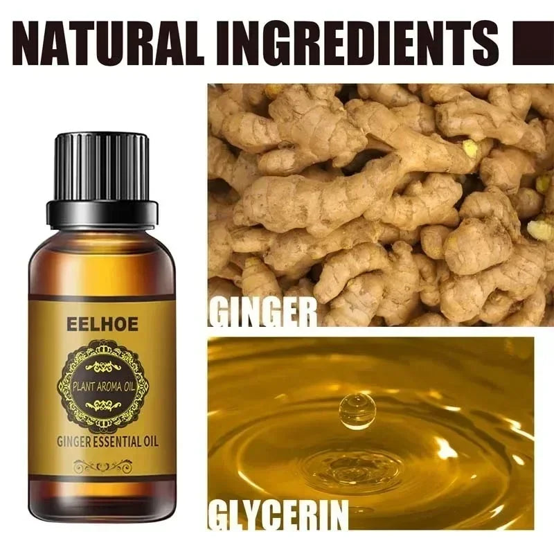 Natural Ginger Oil Slimming Essential Oils Thin Leg Waist Slimming Massage Oil Full Body Slim Plant Massage Oils