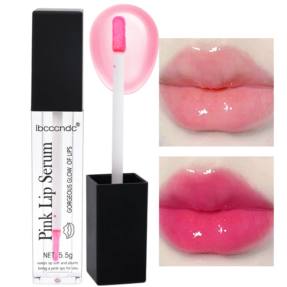 New Pink Serum Lip Blam Gloss Lasting Fade Lip Line Exfoliating Moisturize Dead Skin Repair Lips Care Nourishing Lipstick Makeup