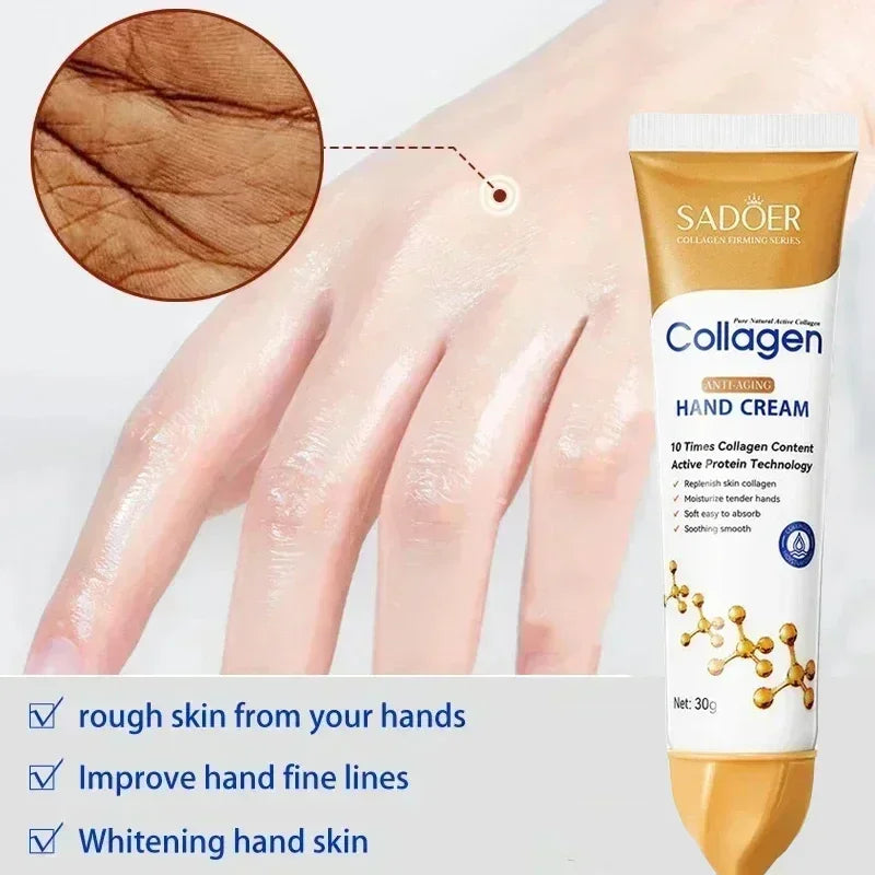Nourishing Hand Cream Collagen Anti-wrinkle Anti-Aging Repair Exfoliating Calluses Removal Gel Whitening Moisturizing Skin Care