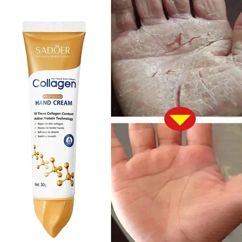 Nourishing Hand Cream Collagen Anti-wrinkle Anti-Aging Repair Exfoliating Calluses Removal Gel Whitening Moisturizing Skin Care