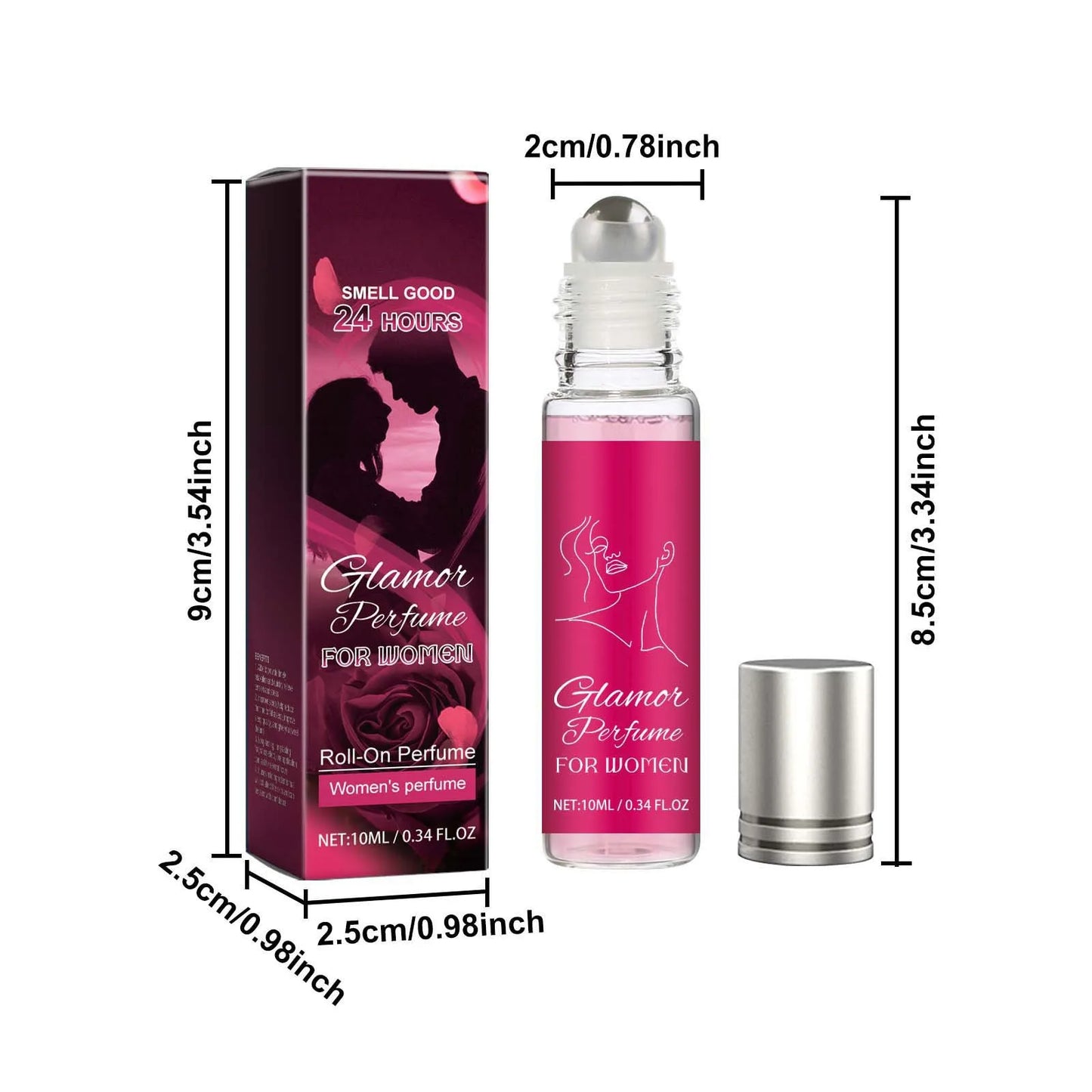 Pheromone Roller Perfume Oil, Pheromone Perfume, Perfume Party Perfume For Couples, Heart Stirring Gift Rose Ocean Scent,10ML