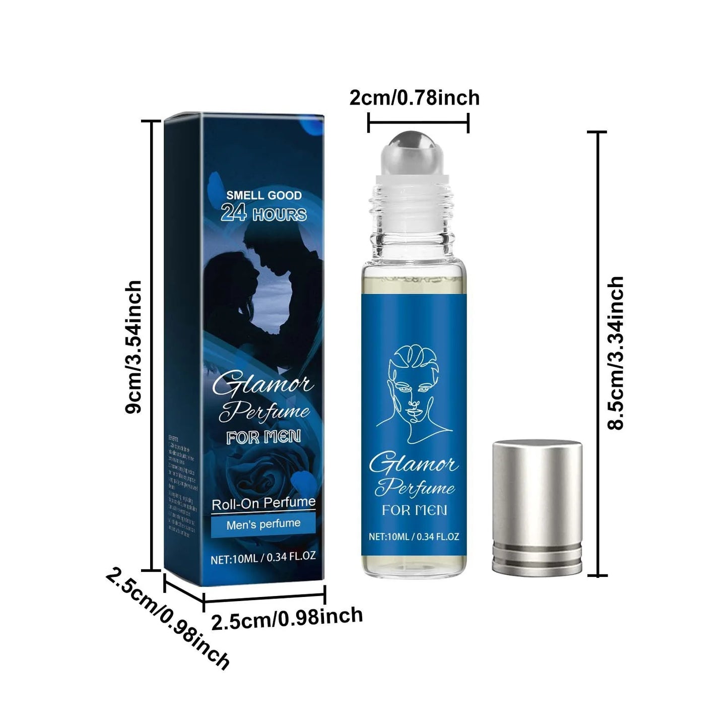 Pheromone Roller Perfume Oil, Pheromone Perfume, Perfume Party Perfume For Couples, Heart Stirring Gift Rose Ocean Scent,10ML