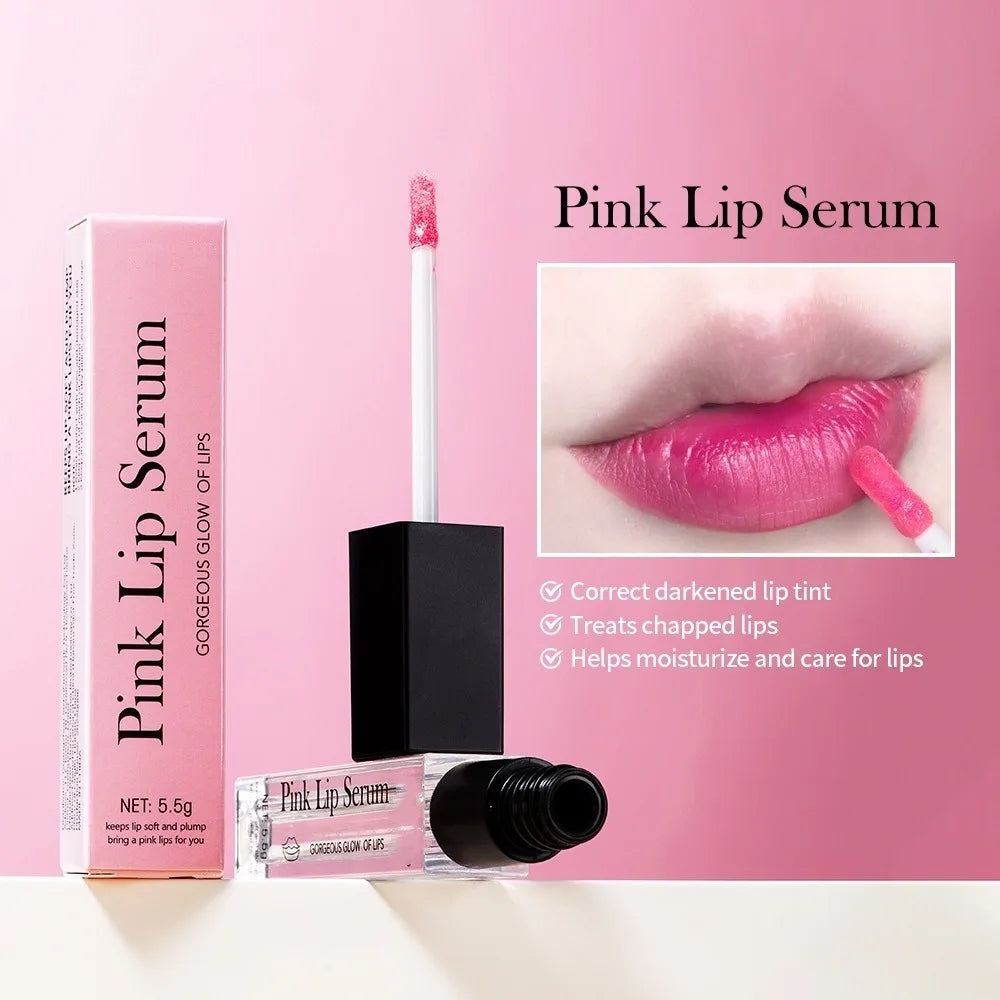 Pink Fresh Remove Dark Lips Gel Lightening Essence Cream Natural Pink Serum Lips Repair Fine Line Brighten Lip Care Exfoliator