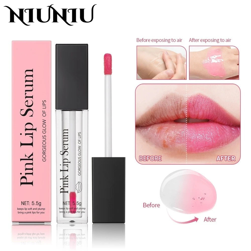 Pink Fresh Remove Dark Lips Gel Lightening Essence Cream Natural Pink Serum Lips Repair Fine Line Brighten Lip Care Exfoliator
