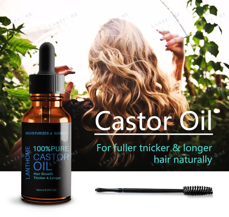 Castor oil mascara conditioner, gentle and moisturizing 10ml, fine comb shaped high-quality