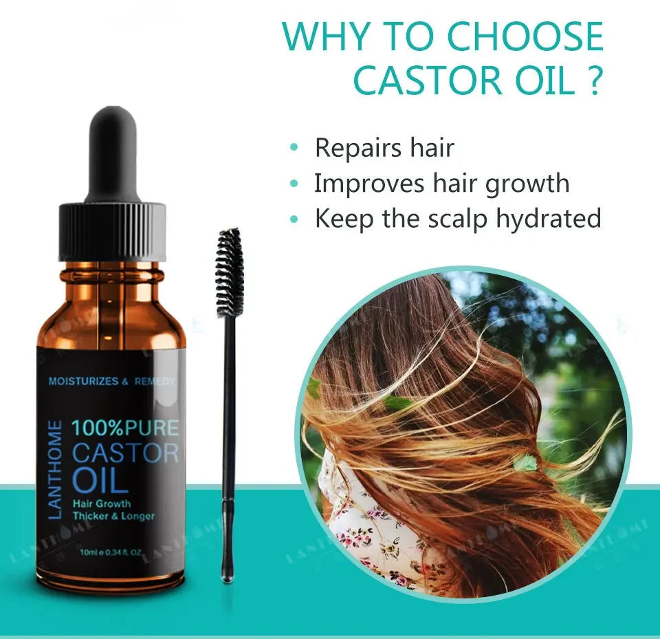 Castor oil mascara conditioner, gentle and moisturizing 10ml, fine comb shaped high-quality