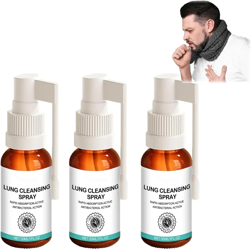 3/5PCS Lung Cleansing Spray,Lung Cleanse Mist,Herbal Lung Cleanse Mist Powerful Lung Support & Cleanse & Respiratory Health Care