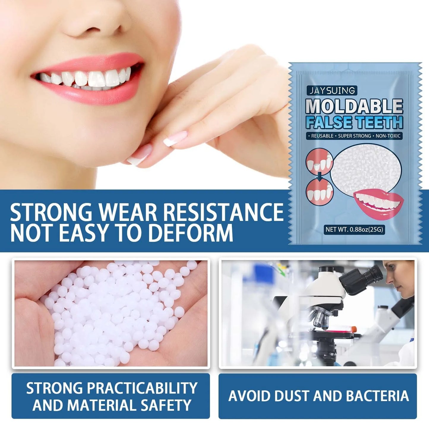 Solid Filling Cavity Filling Makeup Ball Denture Filling Restoration Of Missing Teeth Tooth Gap Repair Decoration