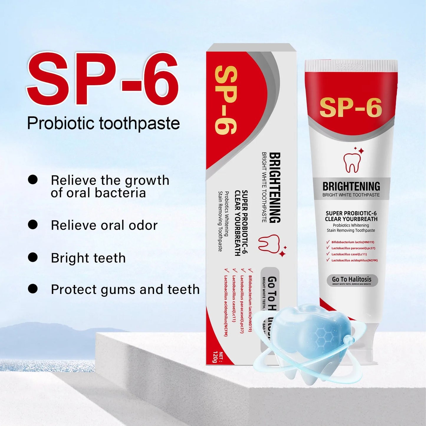 Sp 6 Ultra Whitening Sp 6 Toothpaste Ultra Whitening Toothpaste Sp - 6 Probiotic Brightening ToothpasteDeep Cleaning Care Toothp