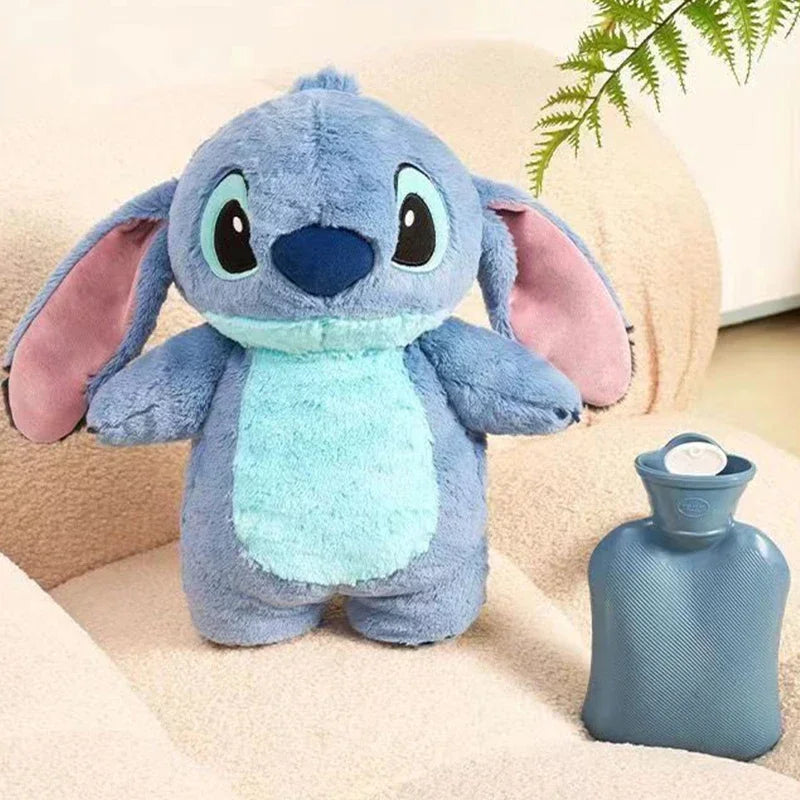 Stitch Angel Lotso Plush Hand Warm Bottle Hot Water Bottles Pink Kawaii Soft Winter Portable Warm Hand Bag Anime Child Toys Gift