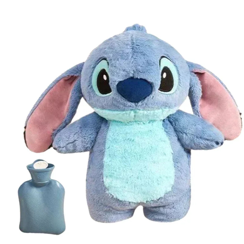 Stitch Angel Lotso Plush Hand Warm Bottle Hot Water Bottles Pink Kawaii Soft Winter Portable Warm Hand Bag Anime Child Toys Gift