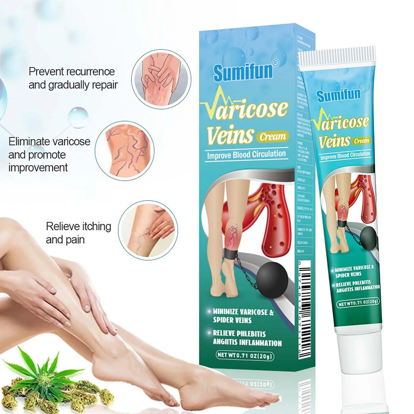 Varicose Vein Relief ,Improve Blood Circulations Spider Varicose Vein For Tired Heavy Legs Fast Relief Partijbenodigdheden
