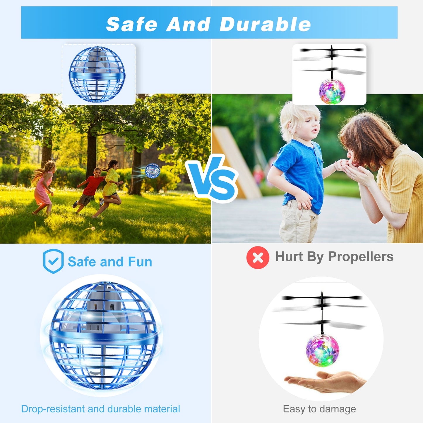 Flying Ball Toys Flying Orb Ball Toy, Hover Ball Boomerang Fly Fidget Spinner, Magic Hover Spinner with Dazzling Lights, Cool Toys Gifts for 6 7 8 9 10+ Year Old Boys Girls Teens Outdoor Toys