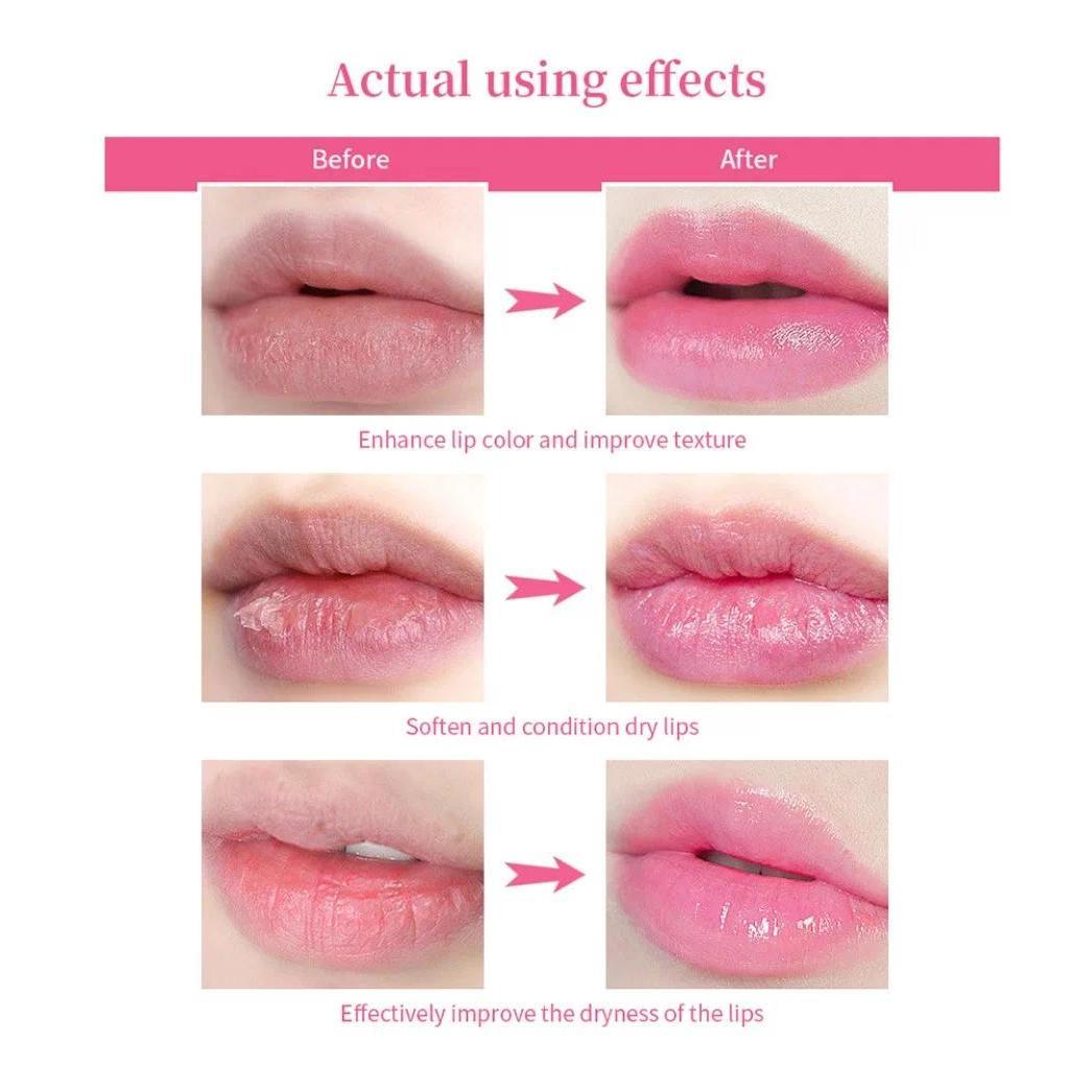 Natural Pink Serum Lips Gloss Fresh Remove Dark Lips Gel Lightening Essence Cream Balm Repair Fine Line Brighten Lip Exfoliator