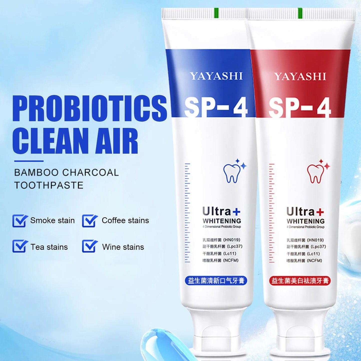 120 g Probiotic Toothpaste SP-4 Whitening Teeth Plaque Stain Remover Tooth whitener Oral Hygiene Cleaning Fresh Breath Dental
