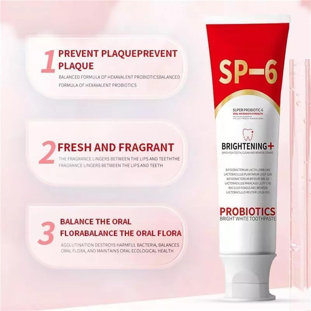 Sp-6 Ultra Whitening Toothpaste,Probiotic Sp-6 Toothpaste,SP 6 Toothpaste,Ultra Whitening Toothpaste Sp-6 (1pc)