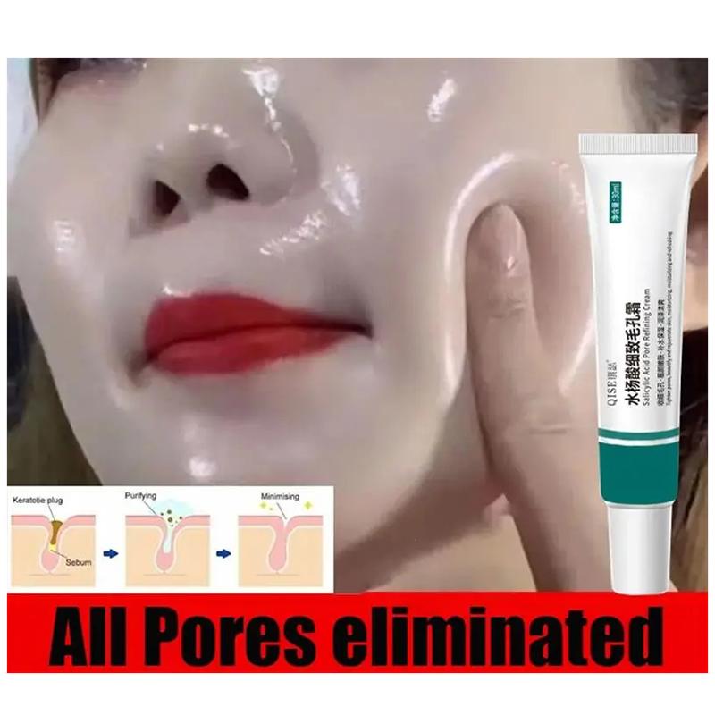 Salicylic Acid Pore Shrinking Cream Large Pores Tightening Repairing Serum Moisturizing Oil Control Skin Care Cosmetic 2024