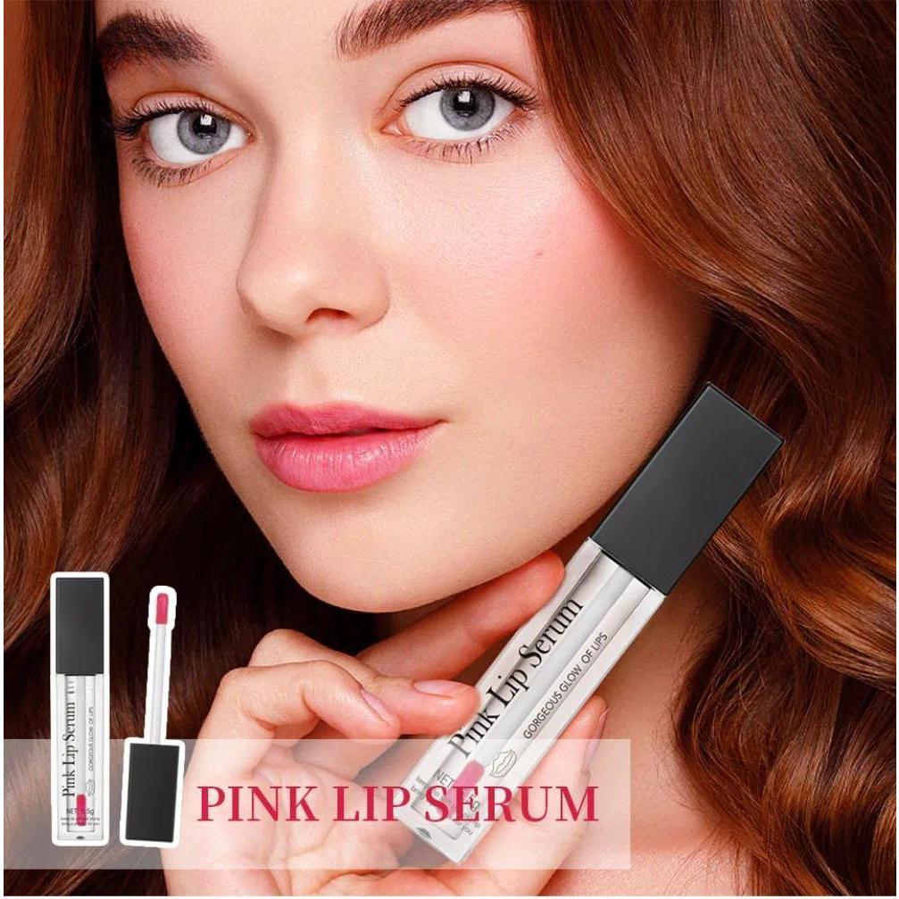 Natural Pink Serum Lips Gloss Fresh Remove Dark Lips  Essence Cream Balm Repair Fine Line Brighten Lip Exfoliator