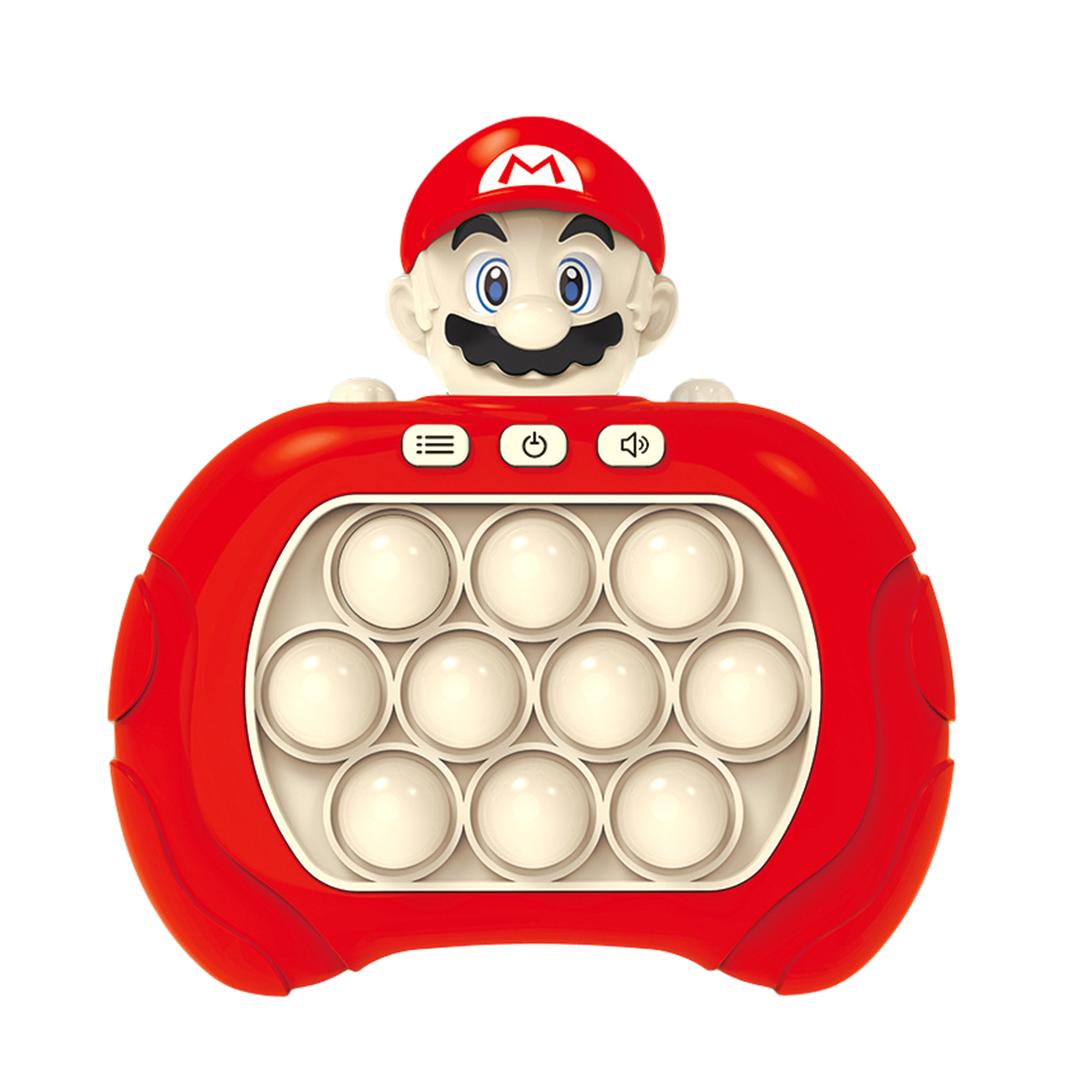 Mario Cute Quick Push Pop Game It Fidget Toys Pro for Kids Adults, Handheld Game Fast Puzzle Game Machine Push Bubble Stress Toy, Relief Party Favors, for Kid